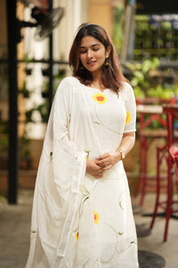 The Sunlit Flora Handpainted Linen Set