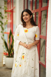 The Sunlit Flora Handpainted Linen Set
