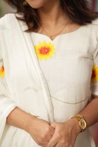The Sunlit Flora Handpainted Linen Set