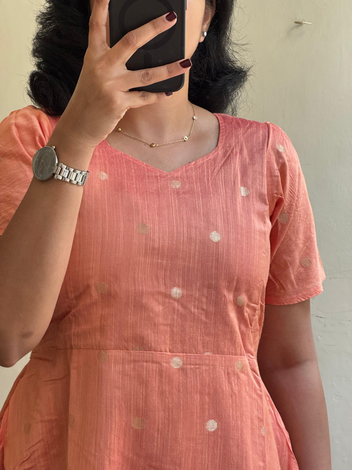 Peachy Raw silk- Ready Dispatch