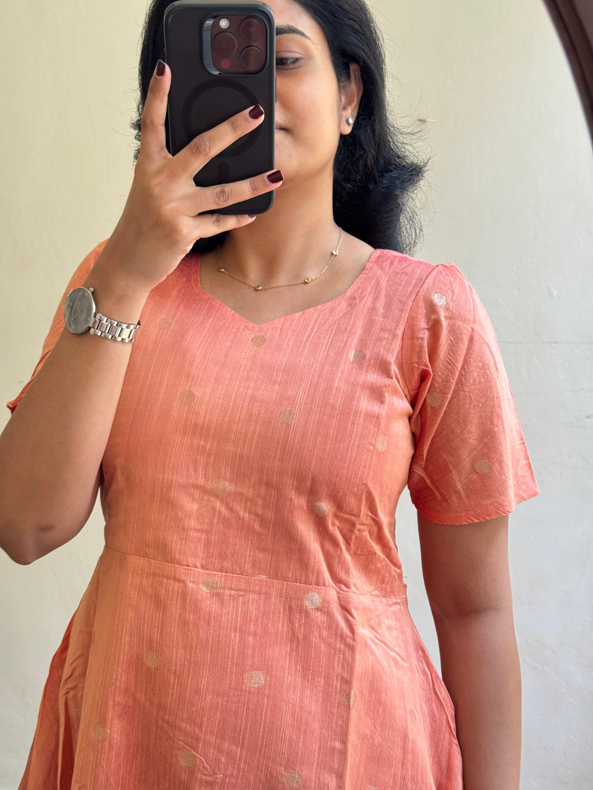 Peachy Raw silk- Ready Dispatch