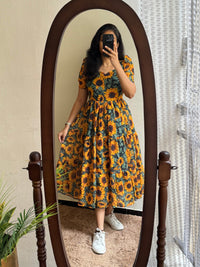 Pretty Sunflower Georgette - MADE ON ORDER