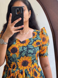 Pretty Sunflower Georgette - MADE ON ORDER