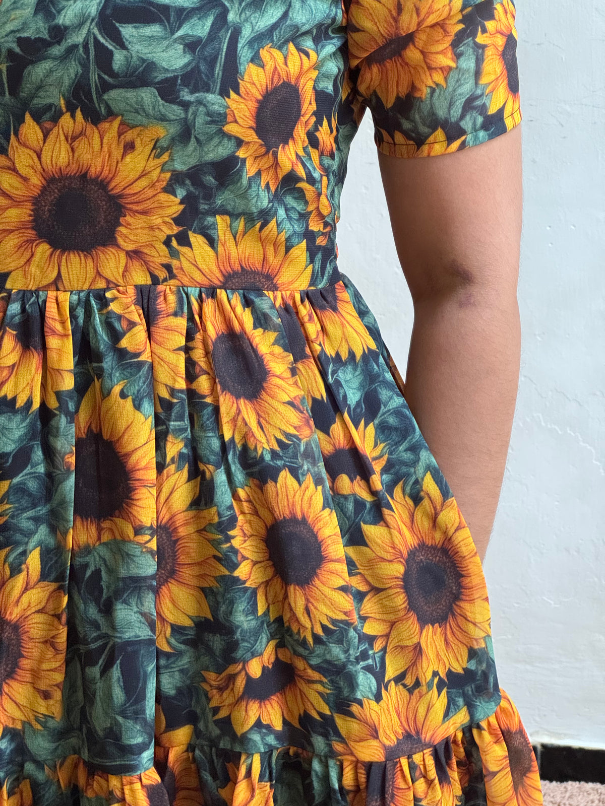 Pretty Sunflower Georgette - MADE ON ORDER