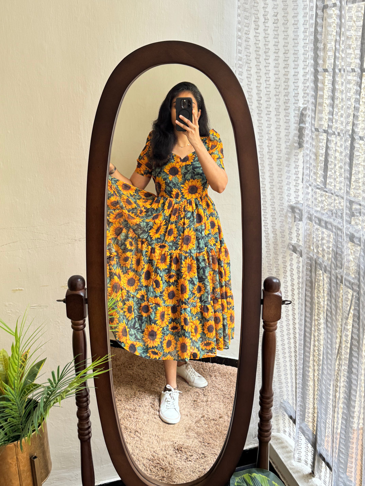 Pretty Sunflower Georgette - MADE ON ORDER