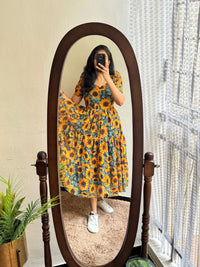 Pretty Sunflower Georgette - MADE ON ORDER