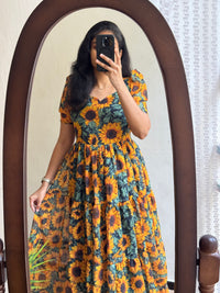 Pretty Sunflower Georgette - MADE ON ORDER