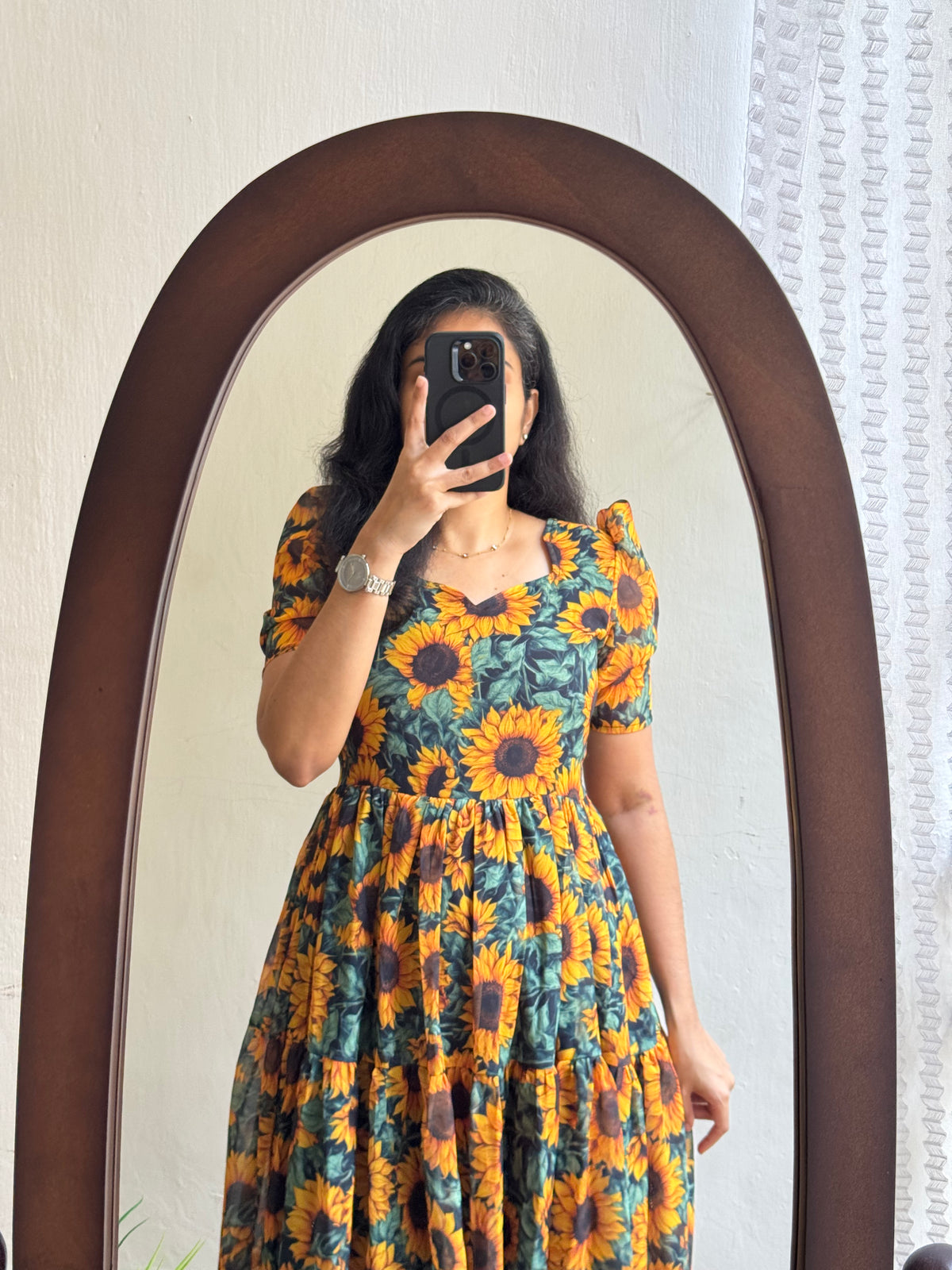 Pretty Sunflower Georgette - MADE ON ORDER