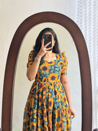 Pretty Sunflower Georgette - MADE ON ORDER