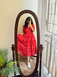 Mirchi Bandhani with Full Lining - Ready Dispatch