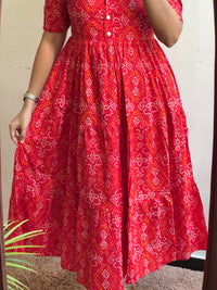 Mirchi Bandhani with Full Lining - Ready Dispatch