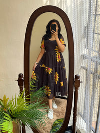 Black Sunflower Georgette