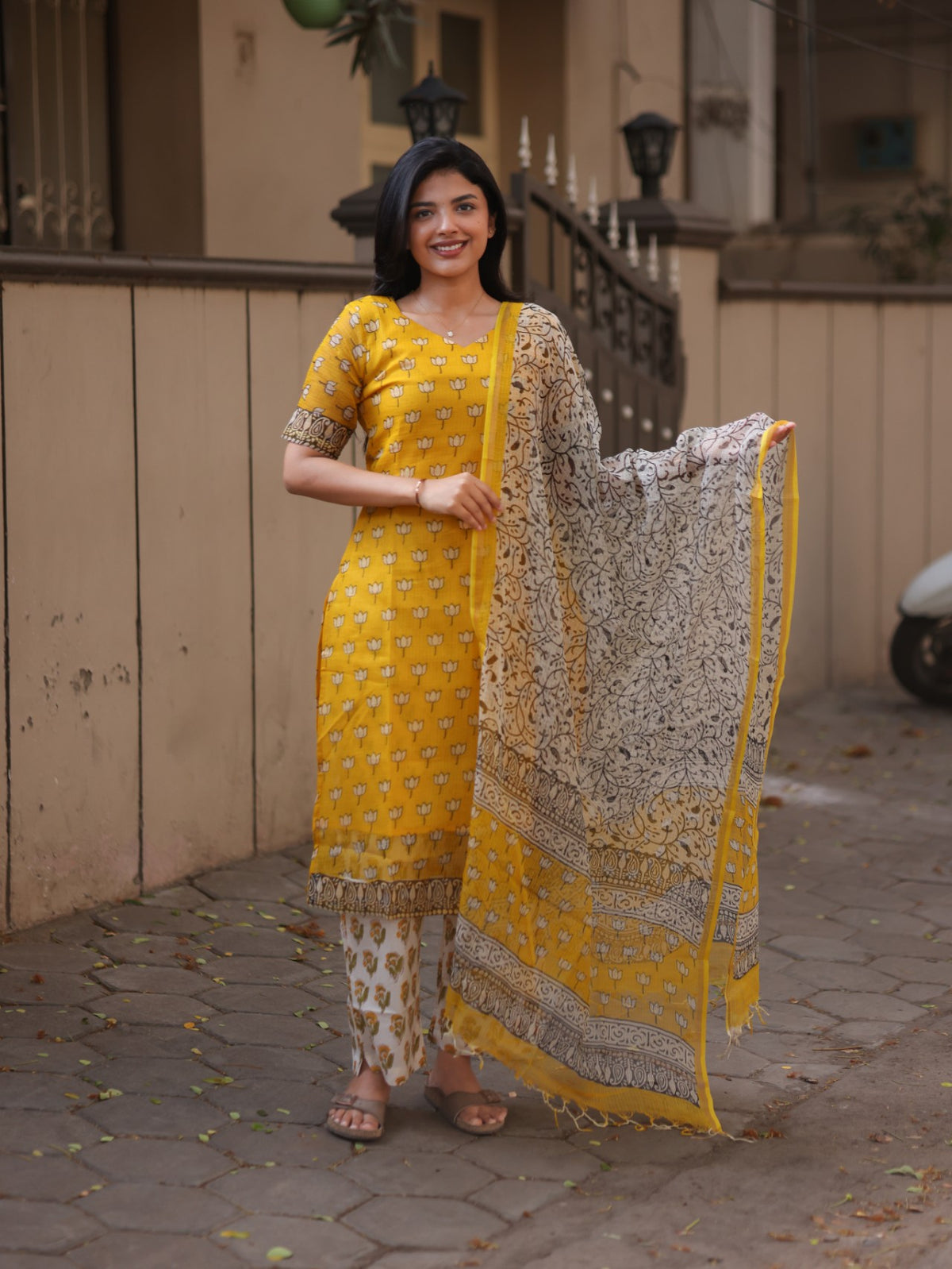 Saffron Lotus — Salwar Set