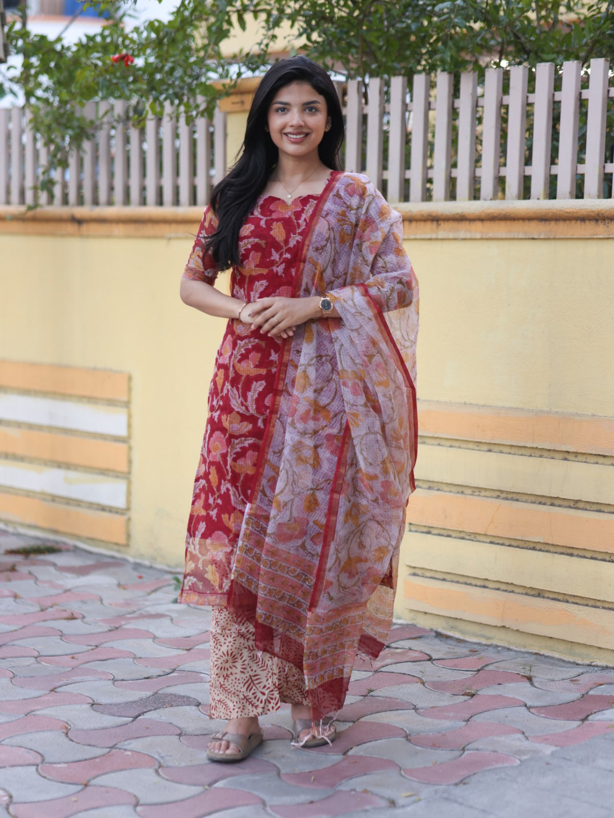 Crimson Garden — Salwar Set