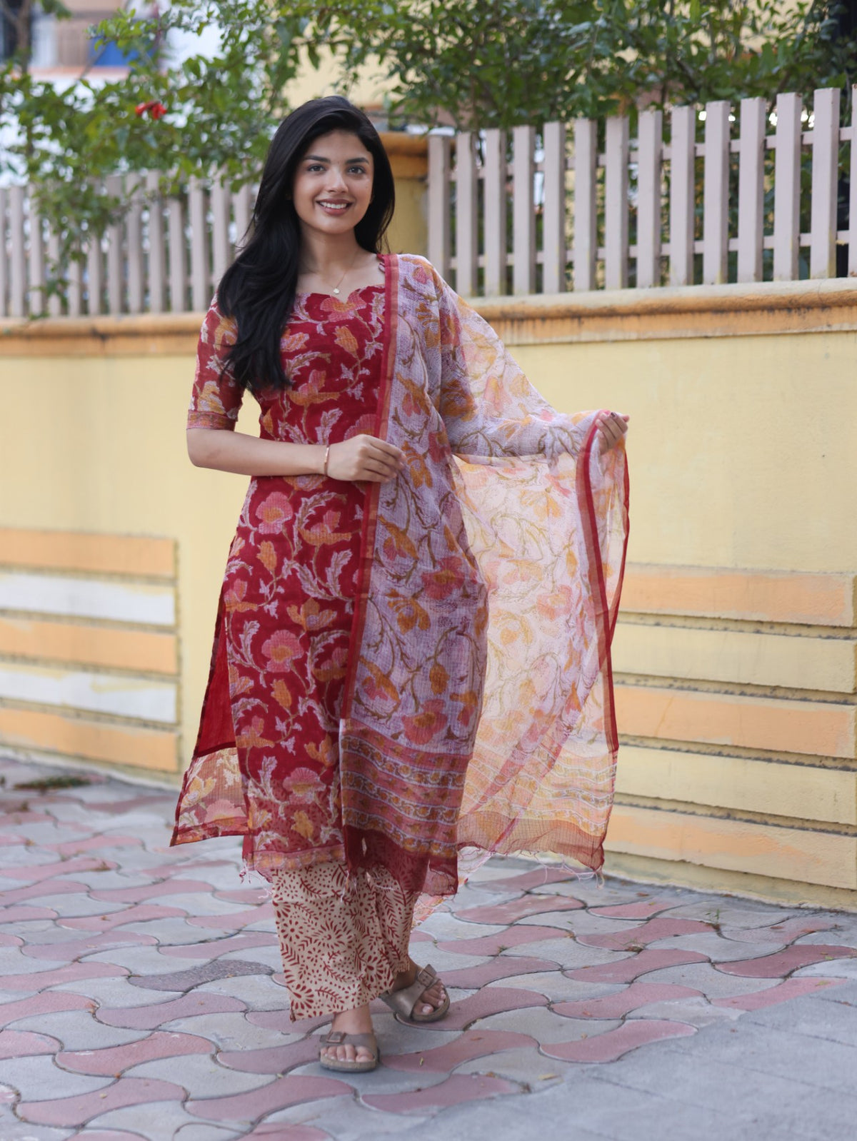 Crimson Garden — Salwar Set