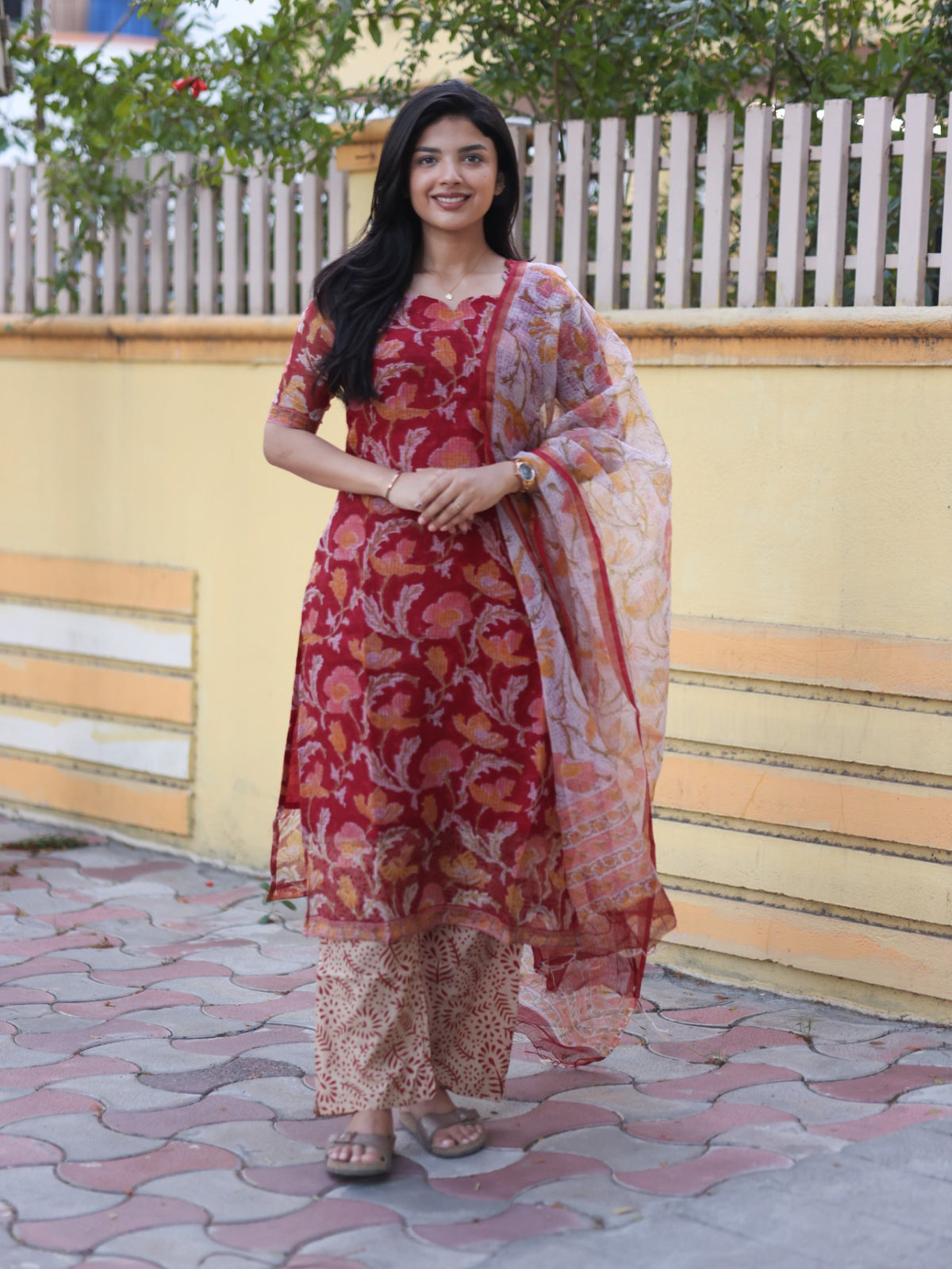 Crimson Garden — Salwar Set