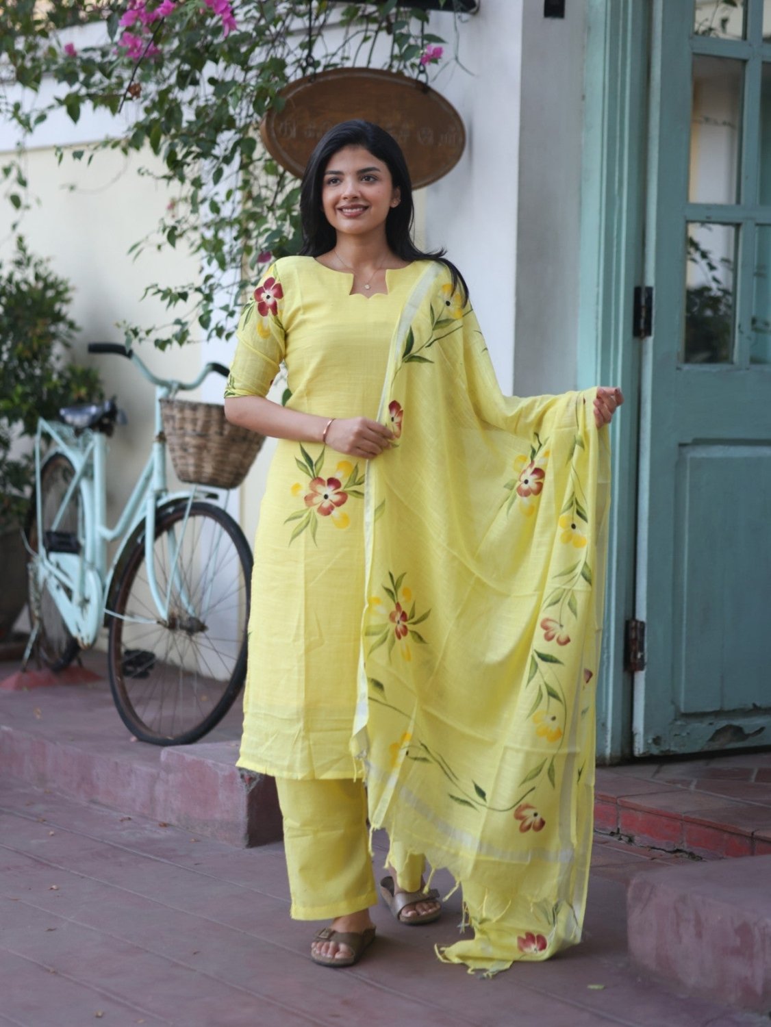Basant — Hand-Painted Salwar Set - Astonish Admire