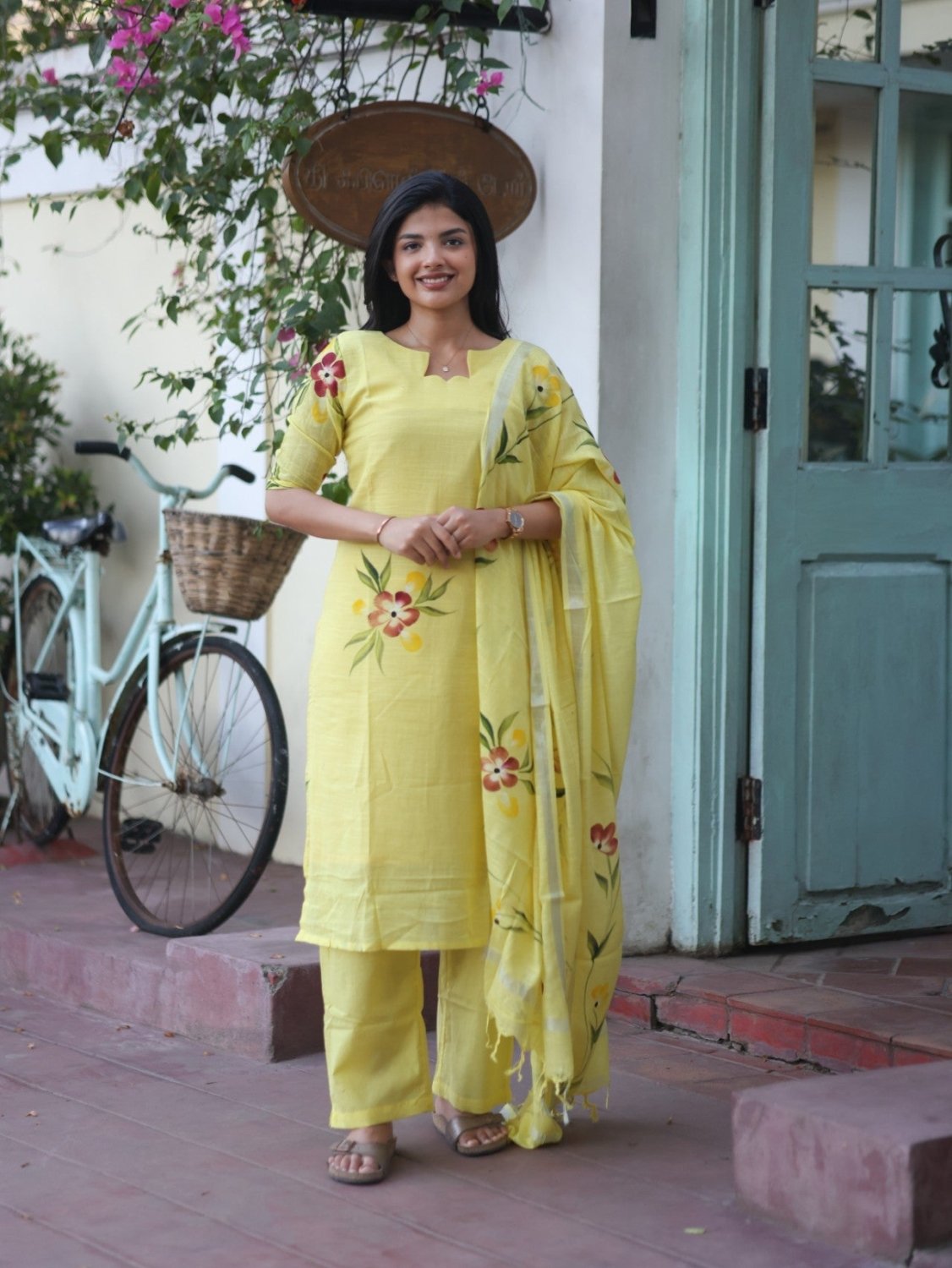 Basant — Hand-Painted Salwar Set - Astonish Admire