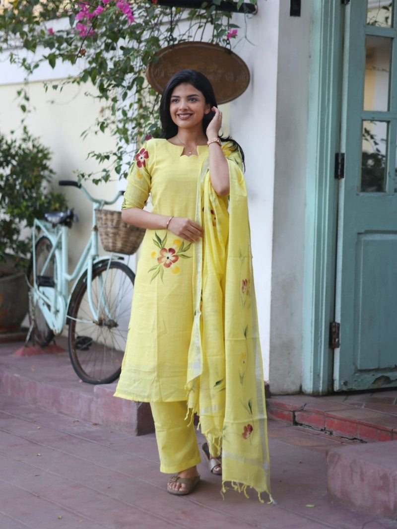Basant — Hand-Painted Salwar Set - Astonish Admire