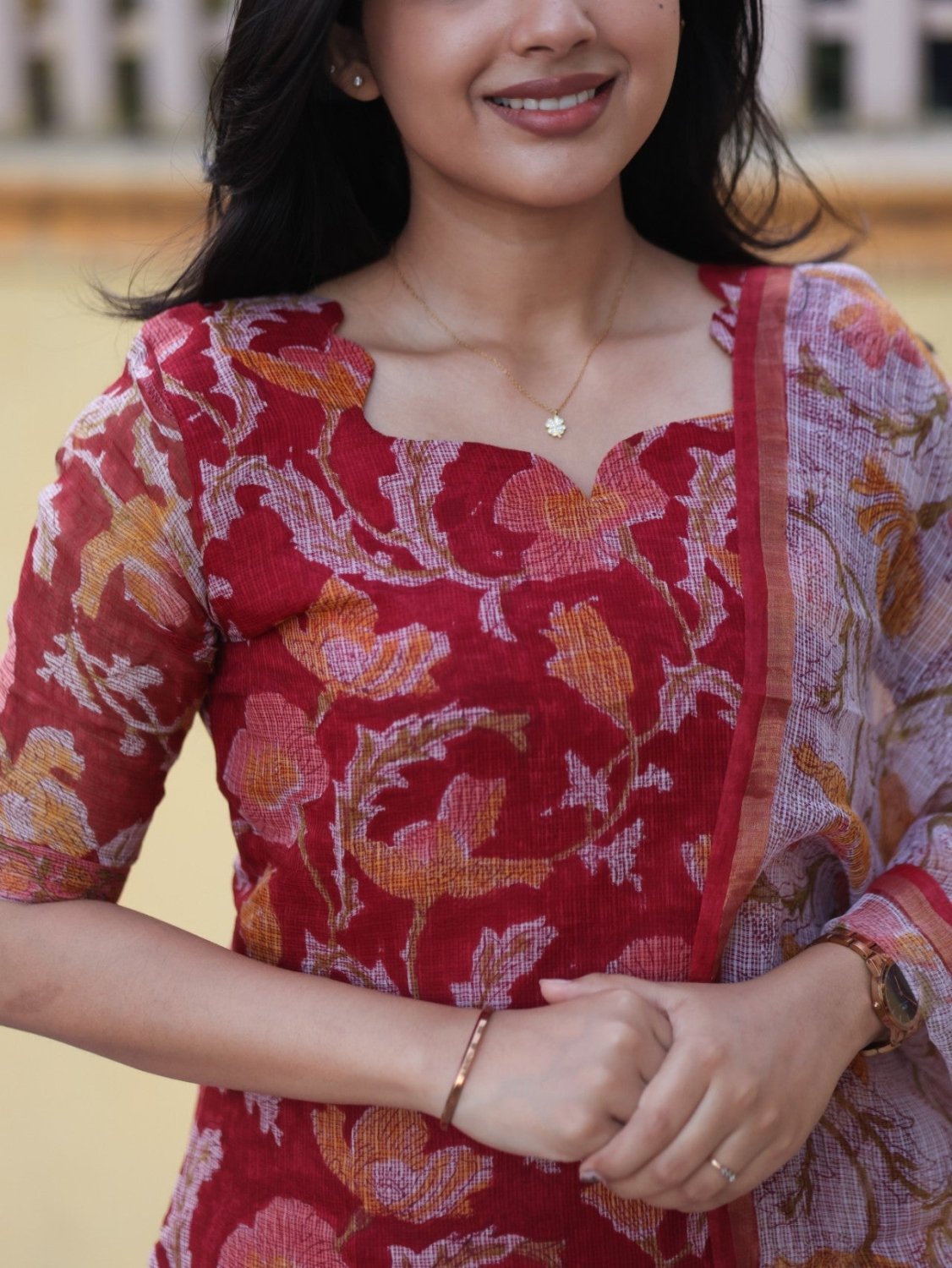 Crimson Garden — Salwar Set - Astonish Admire