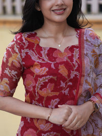 Crimson Garden — Salwar Set - Astonish Admire