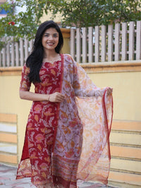 Crimson Garden — Salwar Set - Astonish Admire