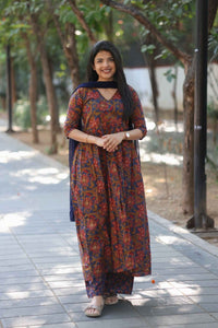 Midnight Blossom Anarkali Set - Astonish Admire