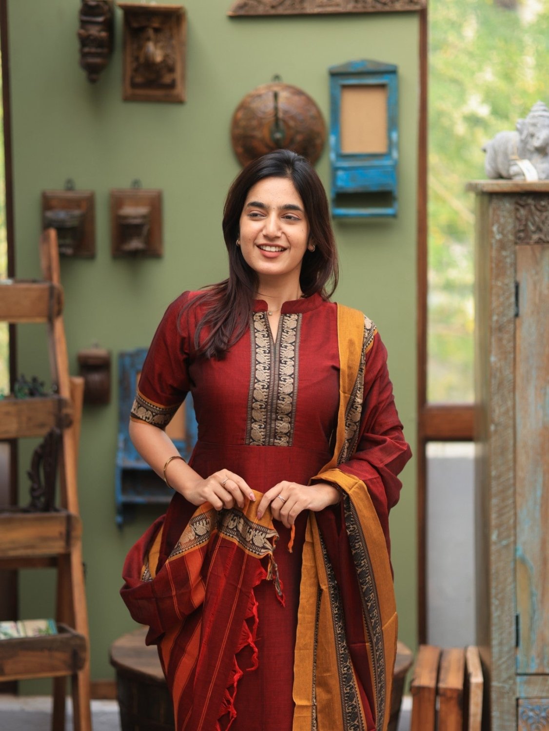 Narayanapet 2 piece set 05 - MADE ON ORDER - Astonish Admire