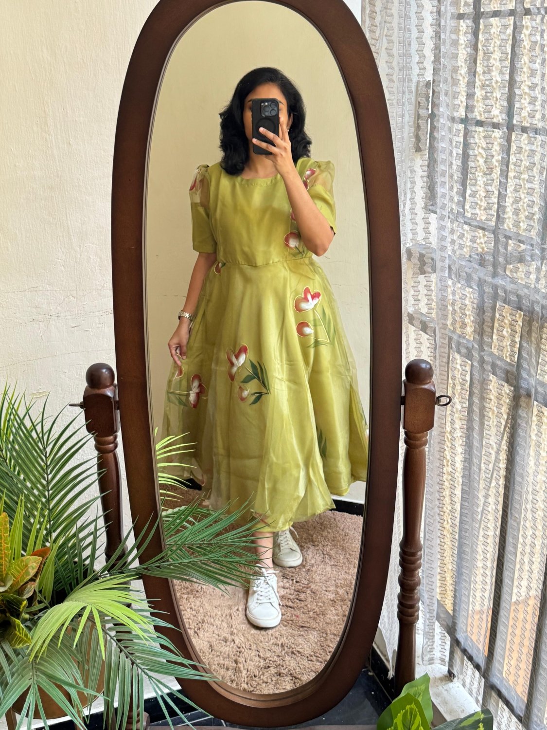 Olive Aura Organza - Ready Dispatch - Astonish Admire