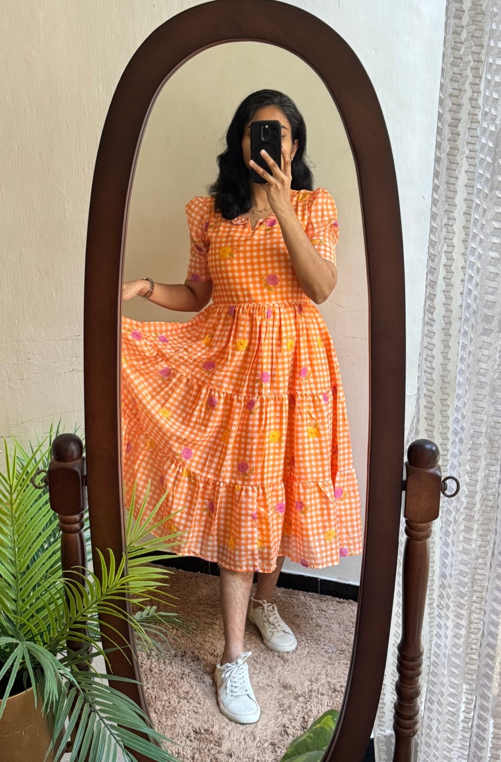 Orange gingham - Ready Dispatch - Astonish Admire