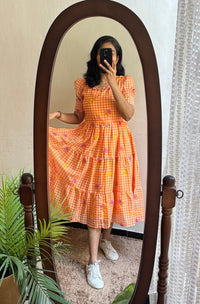 Orange gingham - Ready Dispatch - Astonish Admire