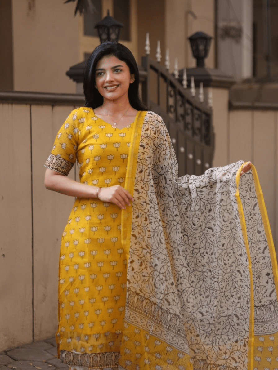 Saffron Lotus — Salwar Set - Astonish Admire